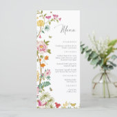 Menu de mariage floral élégant (Debout devant)