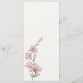 Menu de mariage floral élégant classique violet (Dos)