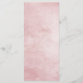 Menu de Mariage floral encadré d'or blanc et Rose (Dos)