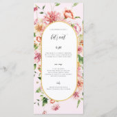Menu de mariage floral Jardins de l'Après-Glowing (Devant)