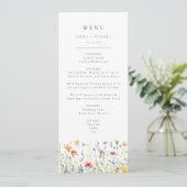Menu de mariage floral printanier fantaisiste (Debout devant)