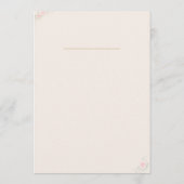 Menu de mariage floral rose de luxe (Dos)