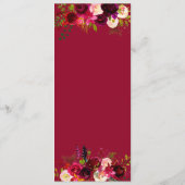 Menu de mariage floral rustique de Bourgogne Marsa (Dos)