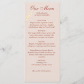 Menu de mariage floral rustique intemporel (Devant)