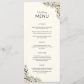 Menu de mariage floral - style boho (Devant)