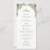 Menu de mariage floral vintage classique (Devant)