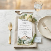 Menu de mariage forêt rustique