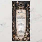 Menu de mariage gothique céleste de luxe (Devant)
