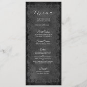 Menu de mariage gothique élégant (Devant)