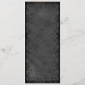 Menu de mariage gothique élégant (Dos)