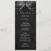 Menu de mariage gothique élégant (Devant)
