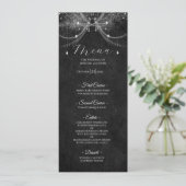 Menu de mariage gothique élégant (Debout devant)