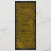 Menu de mariage gothique élégant (Devant)