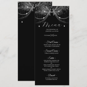 Menu de mariage gothique élégant