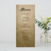 Menu de mariage gothique élégant d'Halloween (Debout devant)