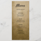 Menu de mariage gothique élégant d'Halloween (Devant)