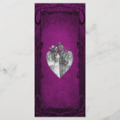 Menu de mariage gothique élégant d'Halloween (Dos)