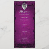 Menu de mariage gothique élégant d'Halloween (Devant)