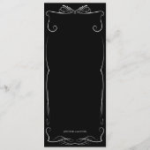 Menu de mariage gothique floral élégant (Dos)