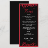 Menu de mariage gothique Halloween (Devant / Derrière)