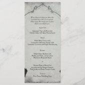 Menu de Mariage gothique Rose noir Trellis (Devant)