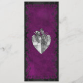 Menu de mariage gothique violet élégant (Dos)