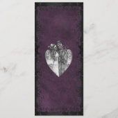 Menu de mariage gothique violet élégant (Dos)