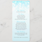 Menu de mariage gris bleu bulle graphique (Dos)