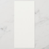 Menu de mariage hivernal aux pins (Dos)