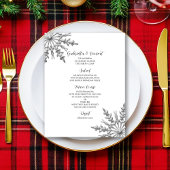 Menu de mariage hivernal Snowflake