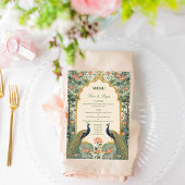 Menu de mariage indien Pichwai de luxe