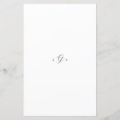 Menu de mariage invité avec nom en noir et blanc i (Dos)
