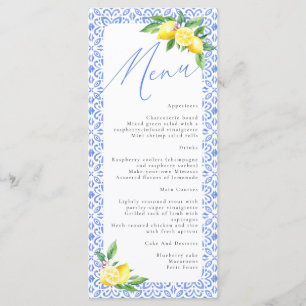 Menu de mariage italien au citron de Positano