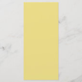 Menu de mariage jaune vert Citrus (Dos)