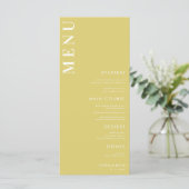 Menu de mariage jaune vert Citrus (Debout devant)