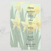 Menu de mariage Jonquilles Grands et Petits (Devant / Derrière)