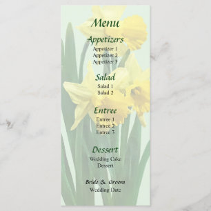 Menu de mariage Jonquilles Grands et Petits