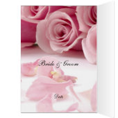 Menu de mariage le plus populaire Roses roses (Intérieur (Gauche))