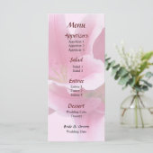 Menu de mariage Lilies Arm in Arm (Debout devant)