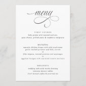 Menu de mariage luxueux de calligraphie élégante (Devant)