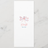 Menu de mariage manuscrit décoration fantaisiste f (Dos)