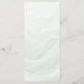 Menu de mariage Marbre Vert Sauge et Or (Dos)