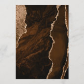 Menu de mariage Marron Moka Or Tan (Dos)