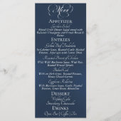 Menu de mariage & Merci - Bleu (Devant)