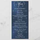 Menu de mariage & Merci - Bleu (Devant)
