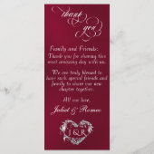 Menu de mariage & Merci - Bourgogne (Dos)