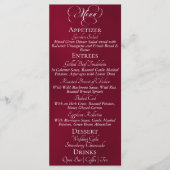 Menu de mariage & Merci - Bourgogne (Devant)