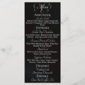 Menu de mariage & Merci - Noir (Devant)