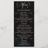 Menu de mariage & Merci - Noir (Devant)