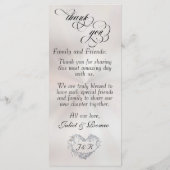 Menu de mariage & Merci - Perle blanche (Dos)